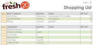 Healthful Mama Fresh20 meal planning